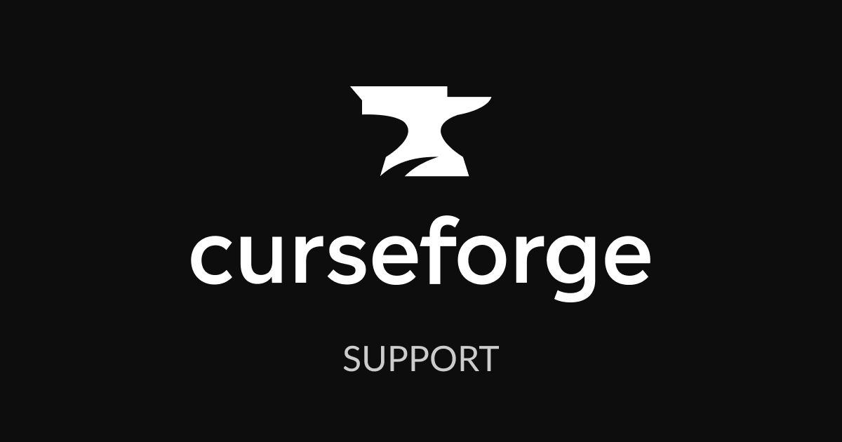 CurseForge Minecraft Troubleshooting: CurseForge support